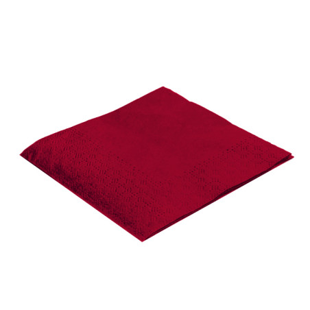 Servilleta de Papel Cocktail 20x20cm 2C Burdeos (100 Uds)