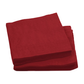 Servilleta de Papel Cocktail 20x20cm 2C Burdeos (100 Uds)