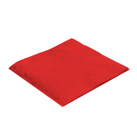 Servilleta de Papel Cocktail 20x20cm Roja (6.000 Uds)