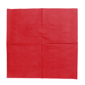 Servilleta de Papel Cocktail 20x20cm Roja (100 Uds)