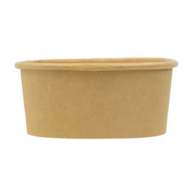 Tarrina Cuadrada de Cartón Kraft 500ml 13x13x5,6cm (50 Uds)