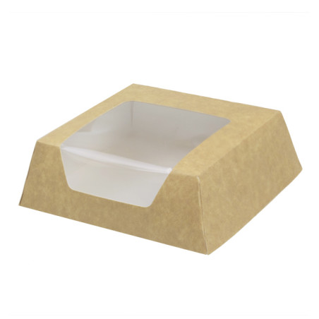 Caja de Cartón Kraft con Ventana 120x120x40mm (25 Uds) 