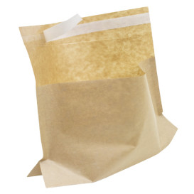 Bolsas con Base Autocierre Kraft 21x17 cm (100 Uds)