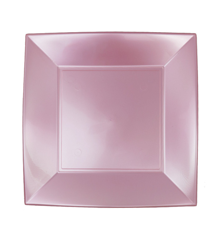 Plato Llano Reutilizable PP Violeta Nice Pearl 23cm (300 Uds)