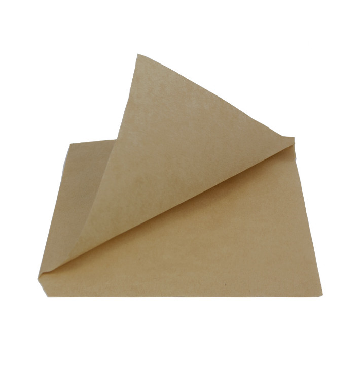 Bolsa Papel Antigrasa Abierta 2L Kraft 15x15cm (250 Uds)