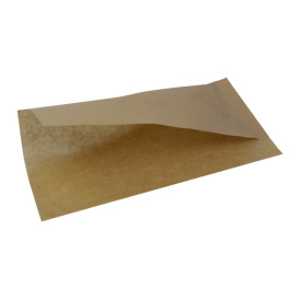 Bolsa Antigrasa Abierta 25x13/10cm Natural (100 Uds)