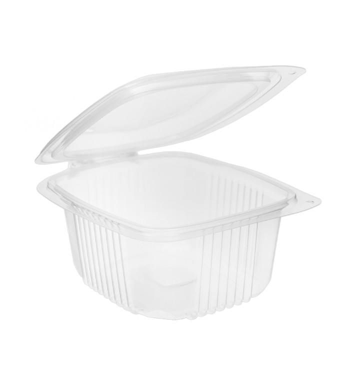 Tarrina Bisagra PP Transparente 500ml 142x123mm (600 Uds)