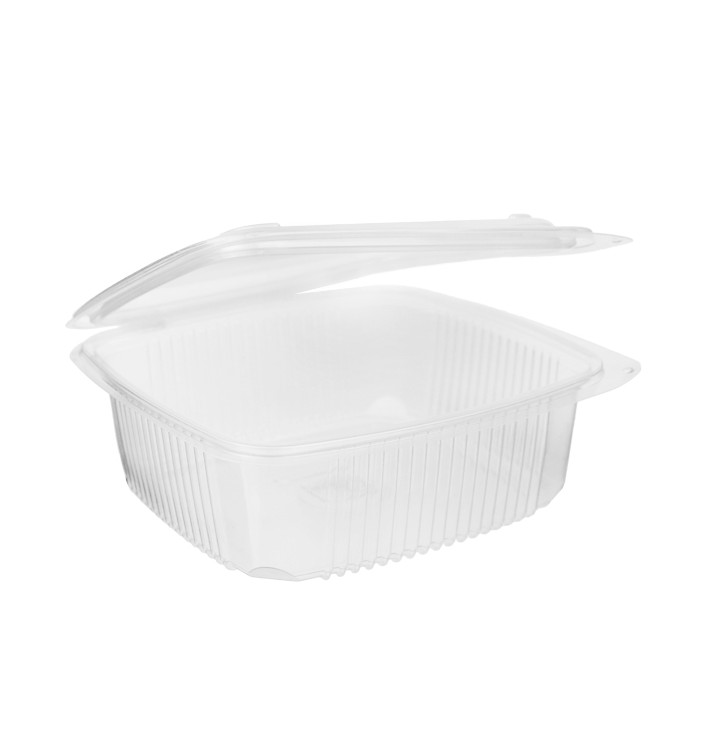 Tarrina Bisagra PP Transparente 1200ml 190x185mm (50 Uds)