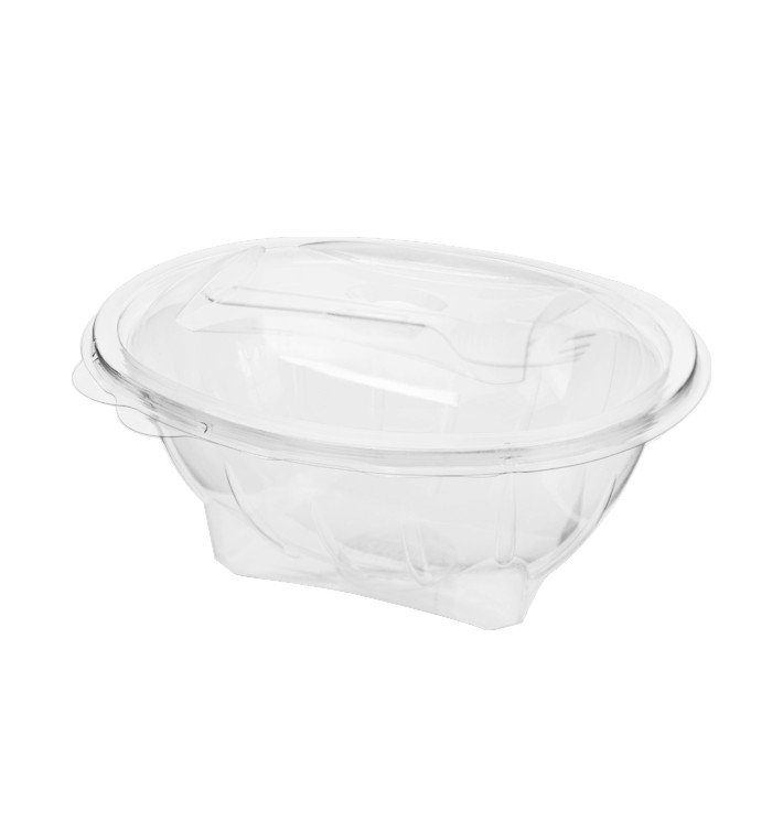 Bol Bisagra APET con Tenedor 750ml 190x140x95mm (300 Uds)