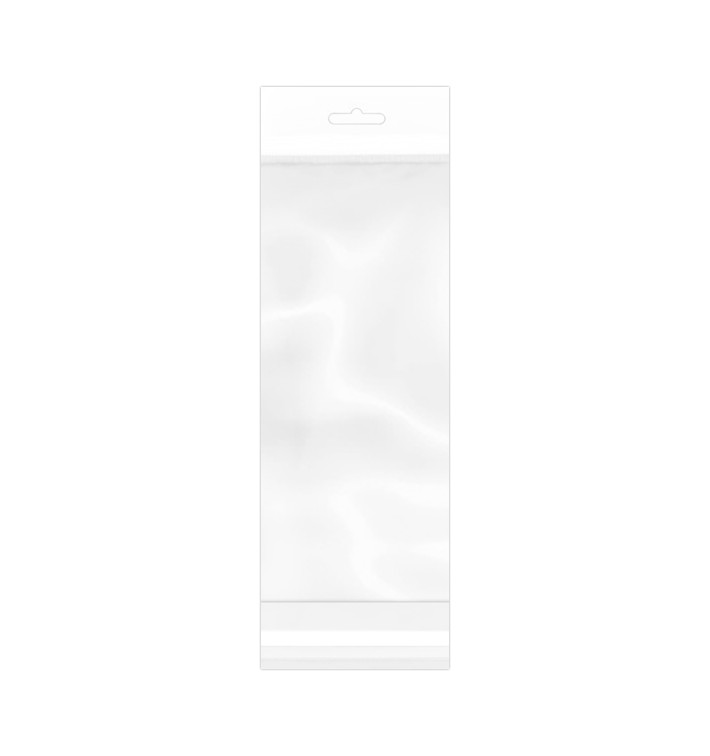 Bolsas BOPP Solapa Adhesiva y Eurotaladro 10,5x28,5cm G160 (1000 Uds)