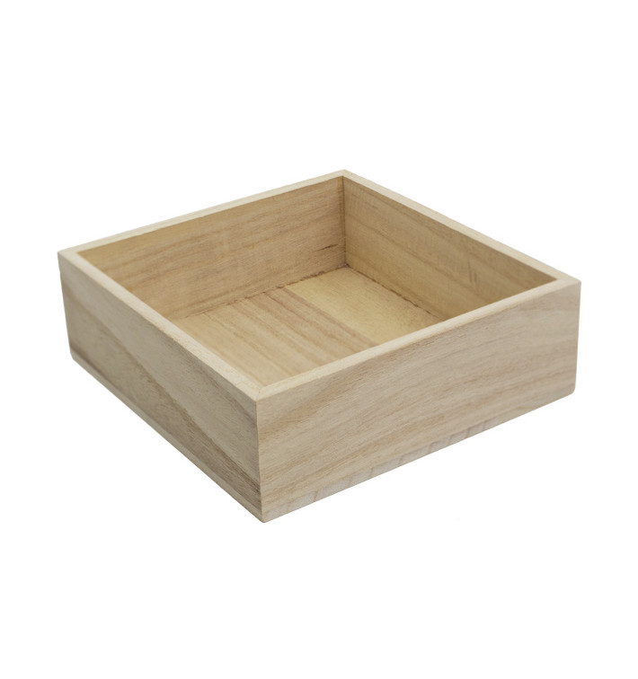 Caja para Presentación de Madera 16x15x5cm (1 Ud)