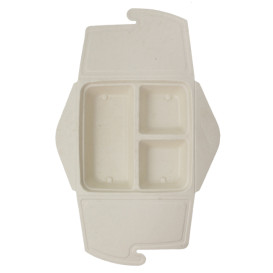 Envase Box to Go Caña de Azúcar 3C 21x21x4cm 900ml (50 Uds)