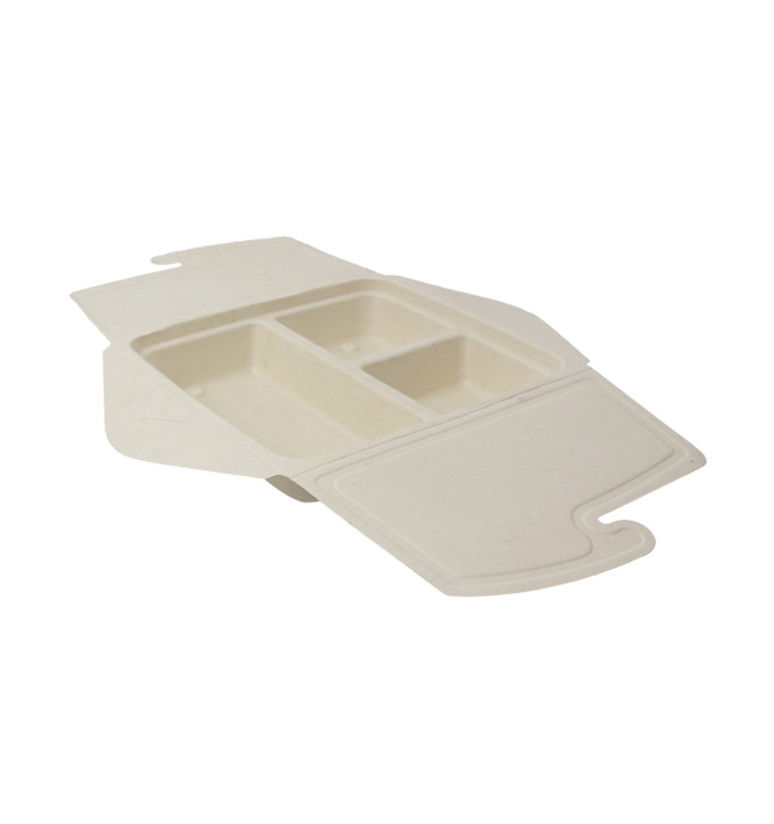 Envase Box to Go Caña de Azúcar 3C 21x21x4cm 900ml (100 Uds)