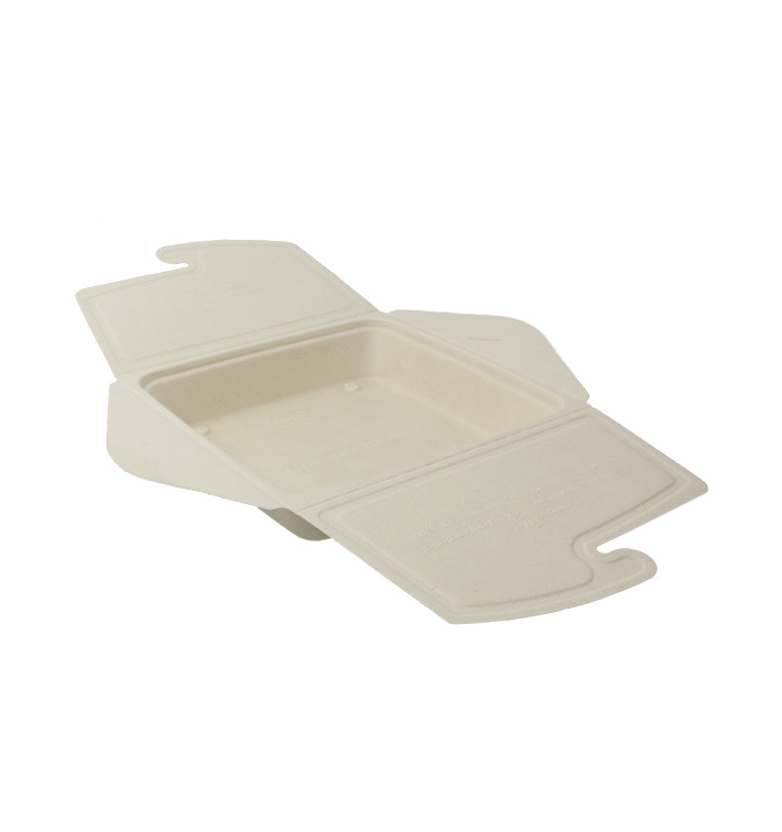 Envase Box to Go Caña de Azúcar 21x21x4cm 1350ml (100 Uds)