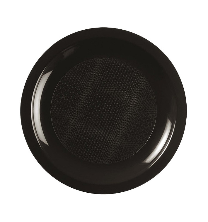 Plato Reutilizable PP Llano Negro Round Ø18,5cm (25 Uds)