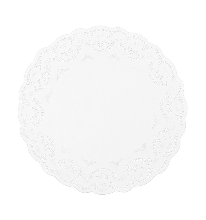 Rodal de Papel Calado Blanco Litos Ø340mm (250 Uds)