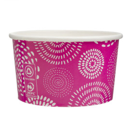 Tarrina de Cartón para Helados 6,5oz/195ml "Cool&Yummy" (45 Uds)