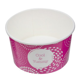 Tarrina de Cartón para Helados 6,5oz/195ml "Cool&Yummy" (45 Uds)