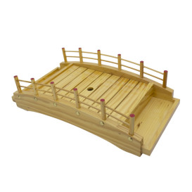 Bandeja Puente para Sushi de Madera 43x21,5x12,5cm (10 Uds)