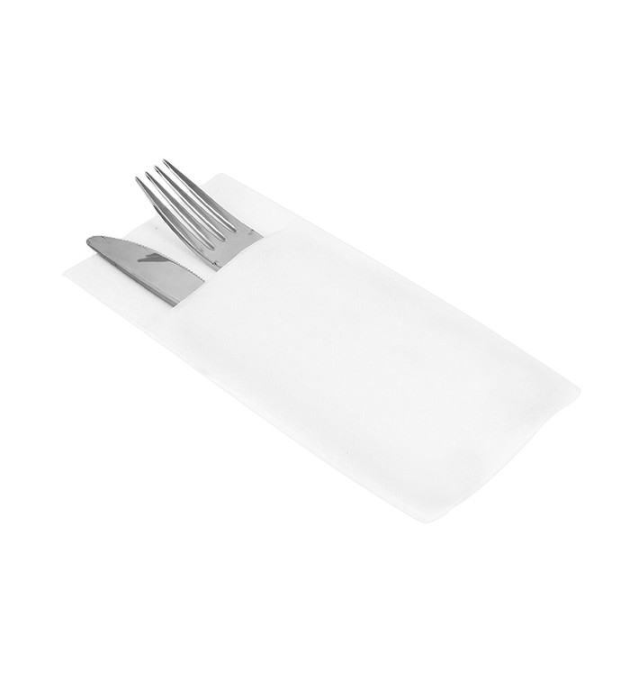 Servilleta Portacubiertos de Papel Blanco 40x40cm (960 Uds)