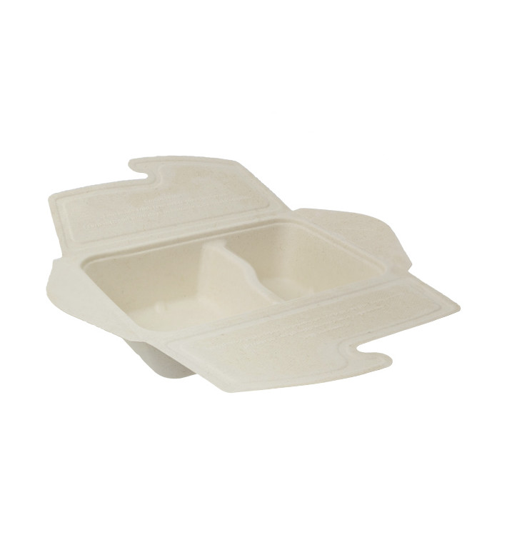 Envase Box to Go Caña de Azúcar 2C 21x15x5cm 800ml (50 Uds)