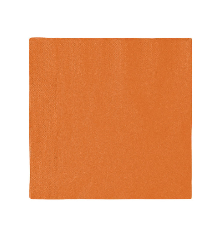 Servilleta de Papel 2 Capas Naranja 33x33cm (50 Uds)