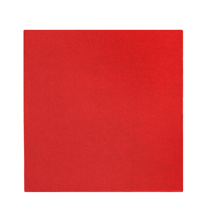 Servilleta de Papel Rojo 2C Punta-Punta 33x33cm (50 Uds)
