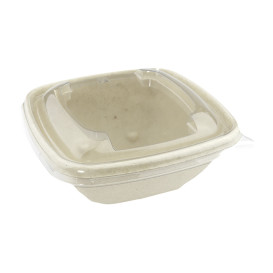 Tapa Plástico PET Transparente Bol 130x130mm (50 Uds)