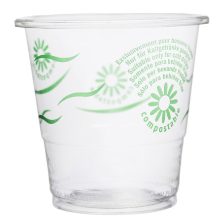 Vaso Compostable PLA "Green Spirit" Transparente 250ml Ø7,3cm (50 Uds)