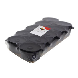 Cazuela Degustación Negro con Tapa 7,5x6,5cm 60ml (200 Uds)