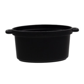 Cazuela Degustación Negro con Tapa 7,5x6,5cm 60ml (200 Uds)