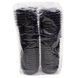 Cazuela de Plástico con Asas Negro 52ml (200 Uds)