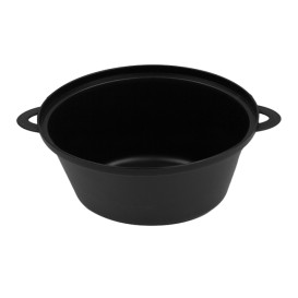 Cazuela Degustación Negro con Tapa 15,6x10,1cm (6 Uds)