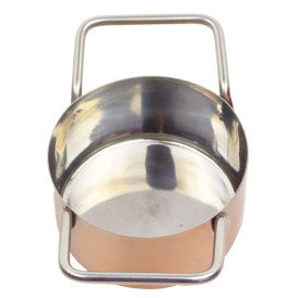 Mini Olla para Presentación de Acero Cobre Ø7x4,5cm (1 Ud)
