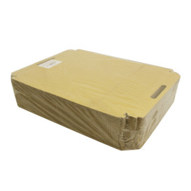 Bandeja Cartón Rectangular Oro Asas 28,5x38,5 cm (100 Uds)