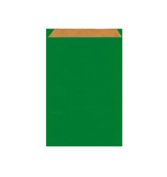 Bolsa de Papel Kraft Verde 12+5x18cm 