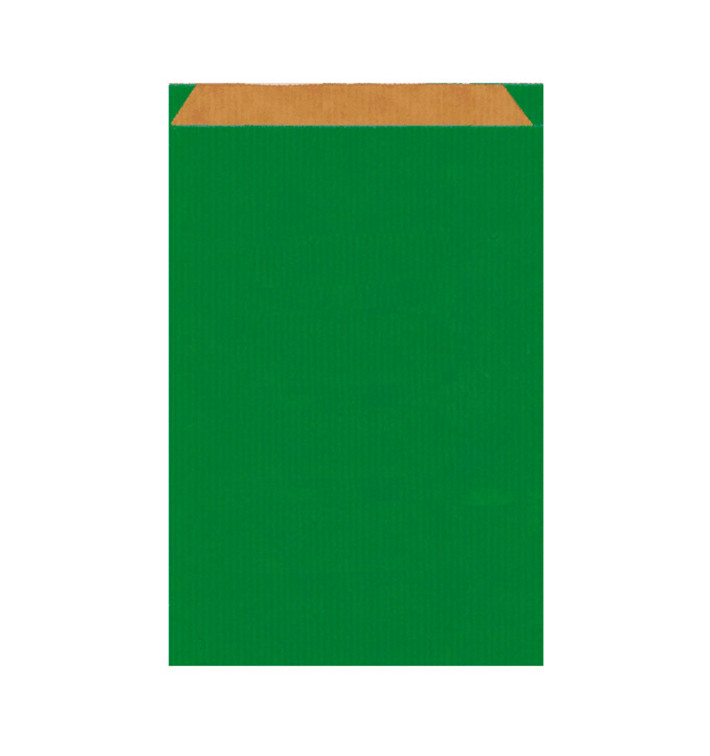 Bolsa de Papel Kraft Verde 26+9x46cm 