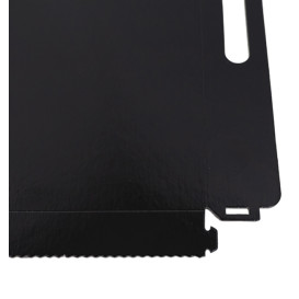 Bandeja Cartón Rectangular Negra Asas 28,5x38,5 cm (100 Uds)