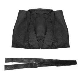 Bata Kimono en TST PP Con Cintas y Bolsillo Negro XL (100 Uds)