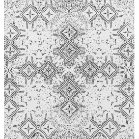 Mantel de Papel Cortado 1x1m "Mosaico" Negro 40g/m² (400 Uds)
