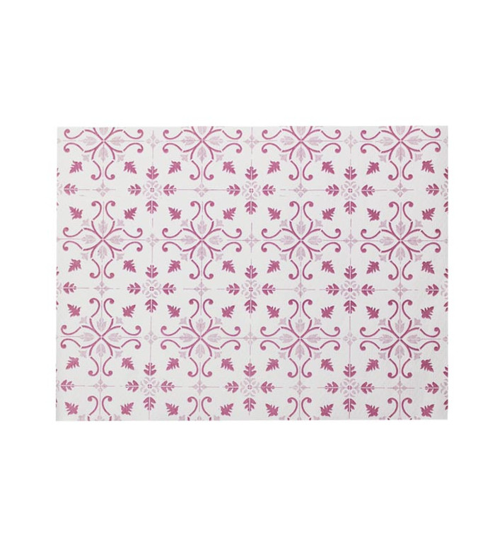 Mantel Individual Papel 30x40cm "La Valenciana" Burdeos 40g/m² (1000 Uds)