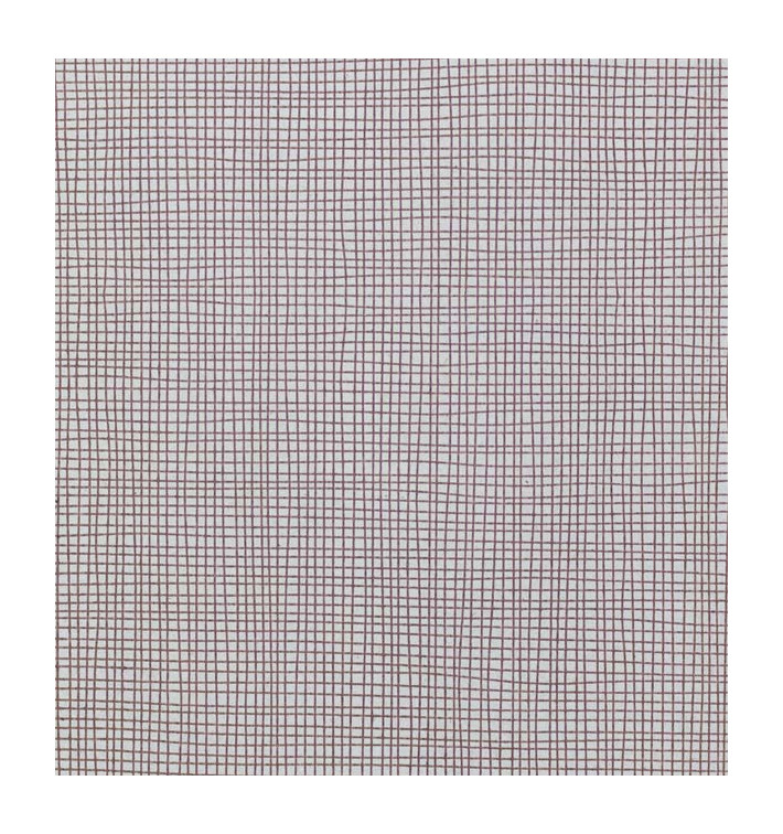 Mantel de Papel Cortado 1,2x1,2m "Entre Lineas" Marrón 40g/m² (300 Uds)