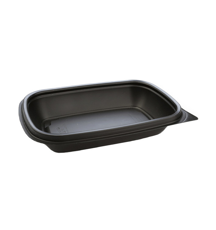 Envase Plástico PP Negro 375ml 20x13x4cm (50 Uds)