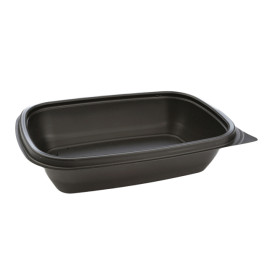 Envase Plástico PP Negro 500ml 20x13x5cm (300 Uds)