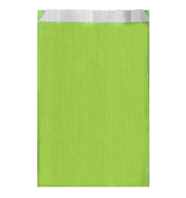 Bolsa de Papel Verde Anis 12+5x18cm 