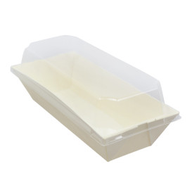 Tapa de Plástico PET para Envase 410ml 19,6x8,6cm (144 Uds)