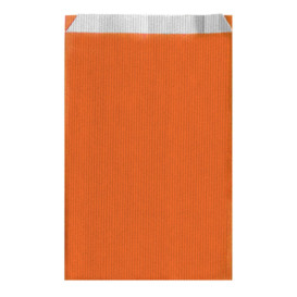 Bolsa de Papel Naranja 26+9x46cm 