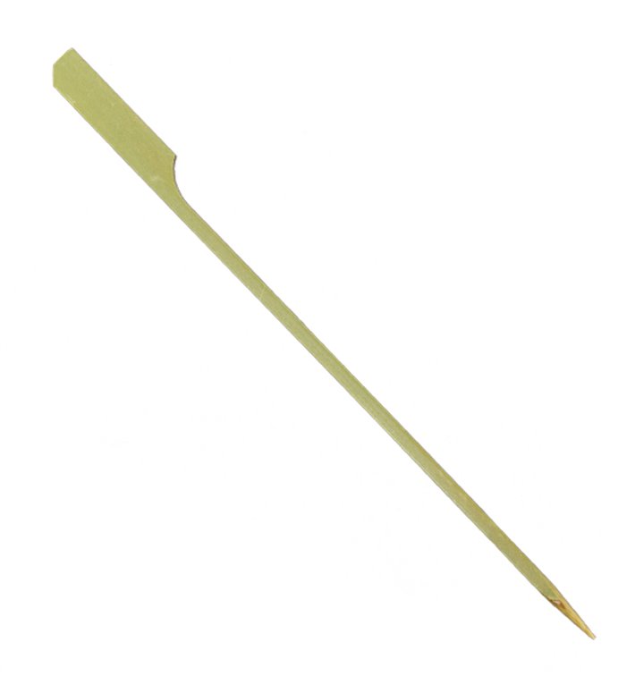 Pinchos de Bambú Decorados "Golf" Verde Natural 18cm (100 Uds)