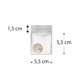 Bolsas ZIP con Cierre a Presion 5,5x5,5cm G200 (1000 Uds)