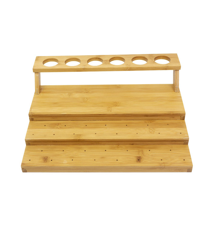 Soporte de Bambú para Pinchos y Conos 29x35,5x11,5cm (2 Uds)
